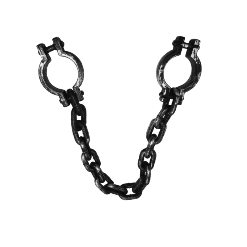 Halloween Party Prisoner Costume Cosplay Accessories Plastic Chain Links Wrist Shackles