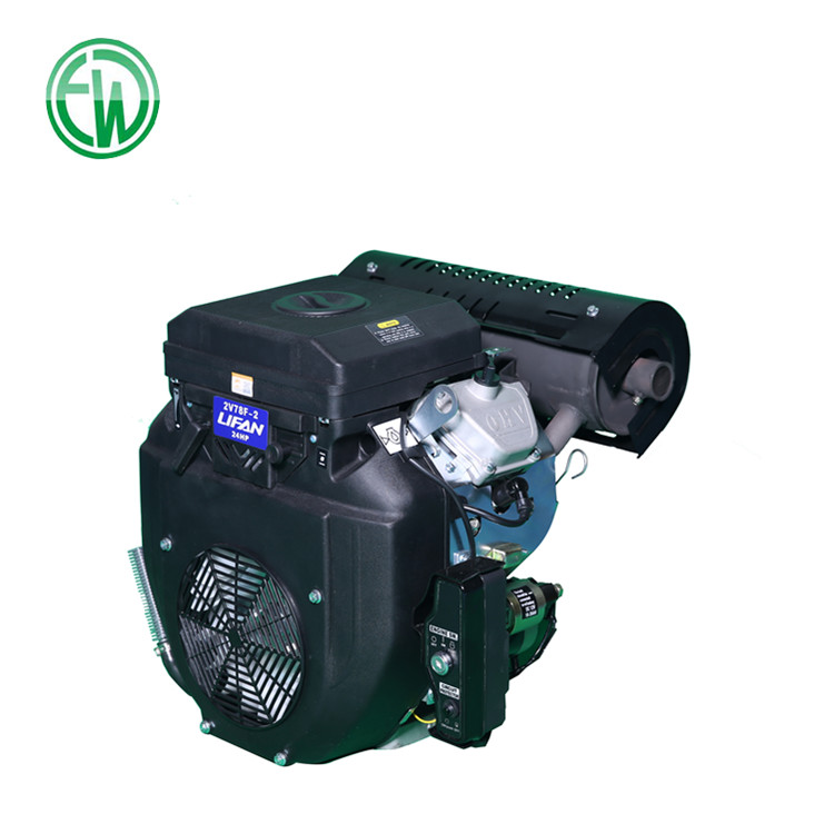 С воздушным охлаждением V Форма 24HP двойной цилиндр 2V78F-2 бензиновый двигатель с блоком управления
