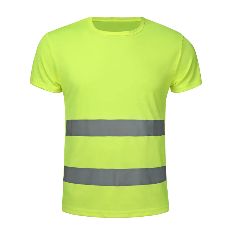 Safety Work Wear Reflective Clothing Tshirt Yellow Cheap Safety Reflective T Shirt Short Sleeve