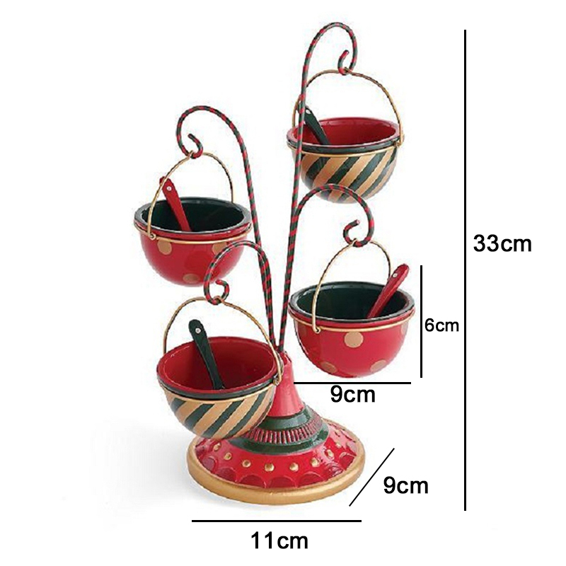 Christmas Tree Dessert Table Fruit Plate Double Layer Cake Stand Holiday Party Candy Plate Snack Tray Xmas Snack Rack Holder