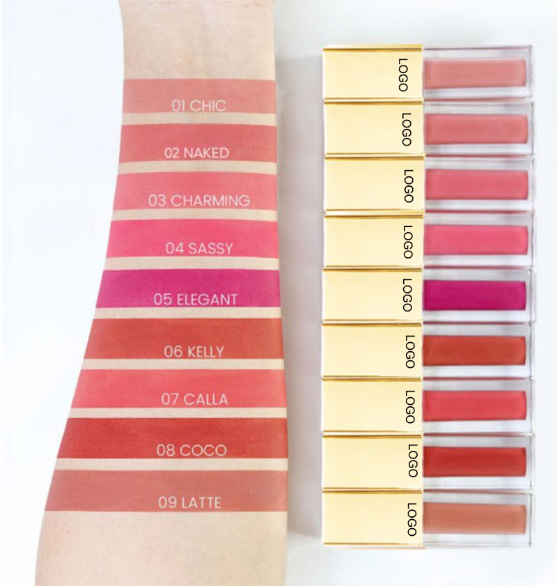 custom logo High Pigment Velvet Matte Longlasting lip gloss waterproof lip cream