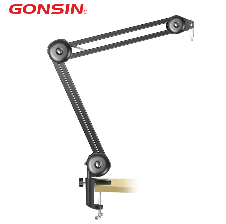 Recording Desktop Microphone Holder Suspension Scissor Arm Stand Holder with Mic Clip Table Mounting Clamp