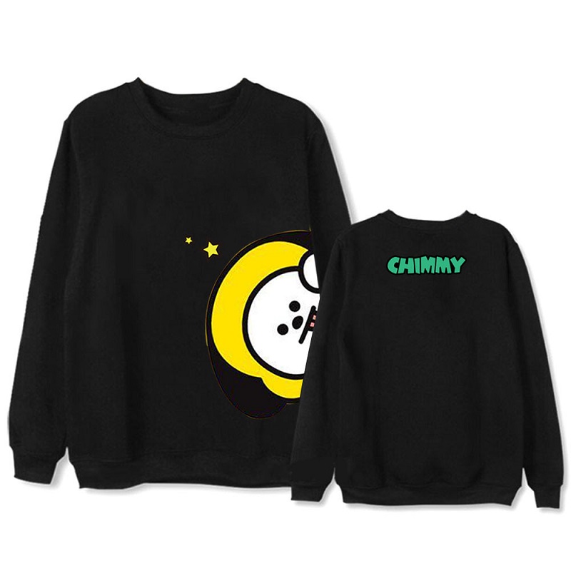 2021 BT21 периферийный свитер рубашка с круглым вырезом свитер тонкий мультяшный милый мужской и женский весенне-осенний жакет BT21 Hooides