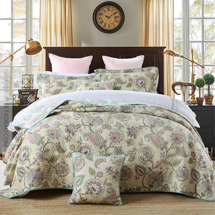 High quality bed cover flower king bed sheet set bedspreads cotton quilt floral bedspread
