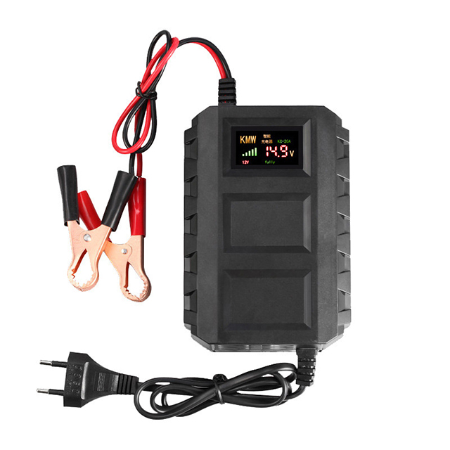 12V lead-acid battery charger KC-20 charger 8A current car and motorcycle battery 10AH to 100AH capacity suitable for EU plug