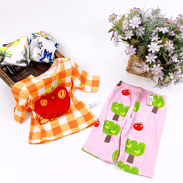 children pajamas kids plain color ribbed cotton pajamas sets girls boys long sleeves sleepwear