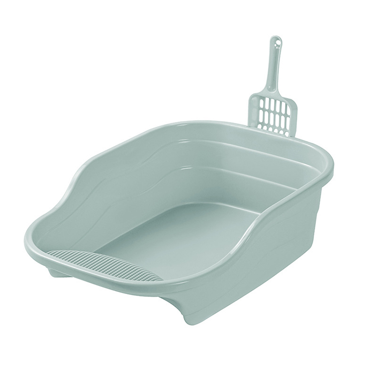 HOT SALE Pet Products Cleaning Plastic Cat Toilet box Trays Simple Cute Cat Litter Box