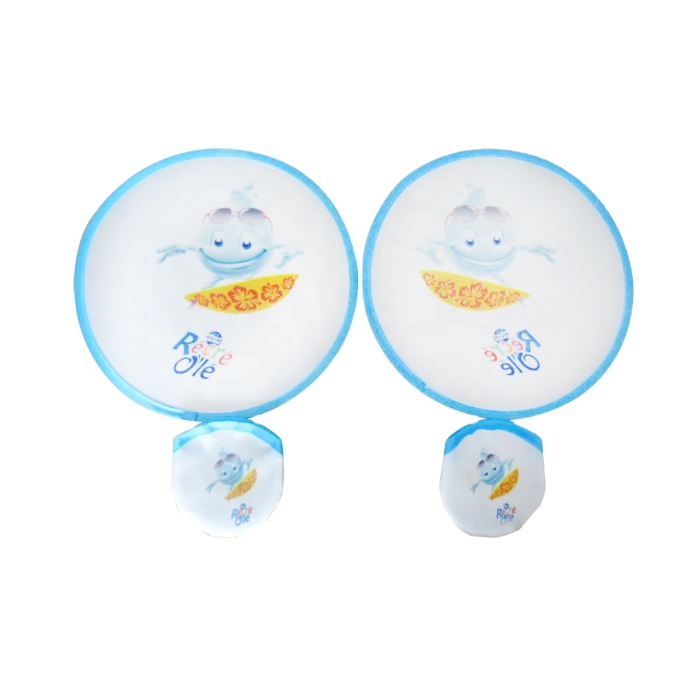 Promotion Eco-friendly Printing On Polyester Foldable Fan Colorful 190t Nylon Hand Fans Fold-up Flying Disc