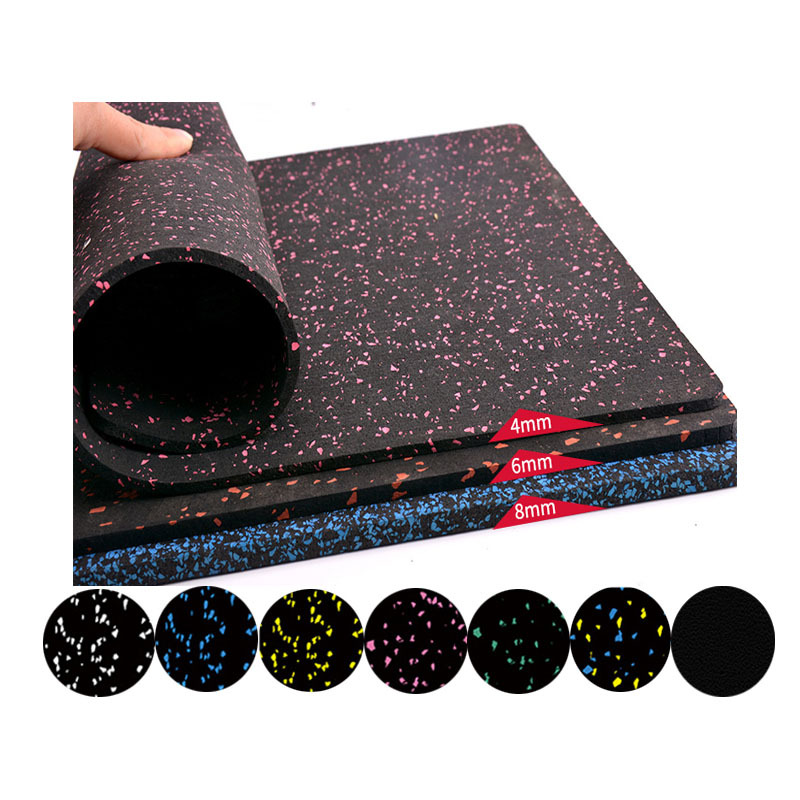 Exercise Equipment 8Mm 3mm Rubber Mats Home Gym Fitness Gym Rubber Flooring Roll