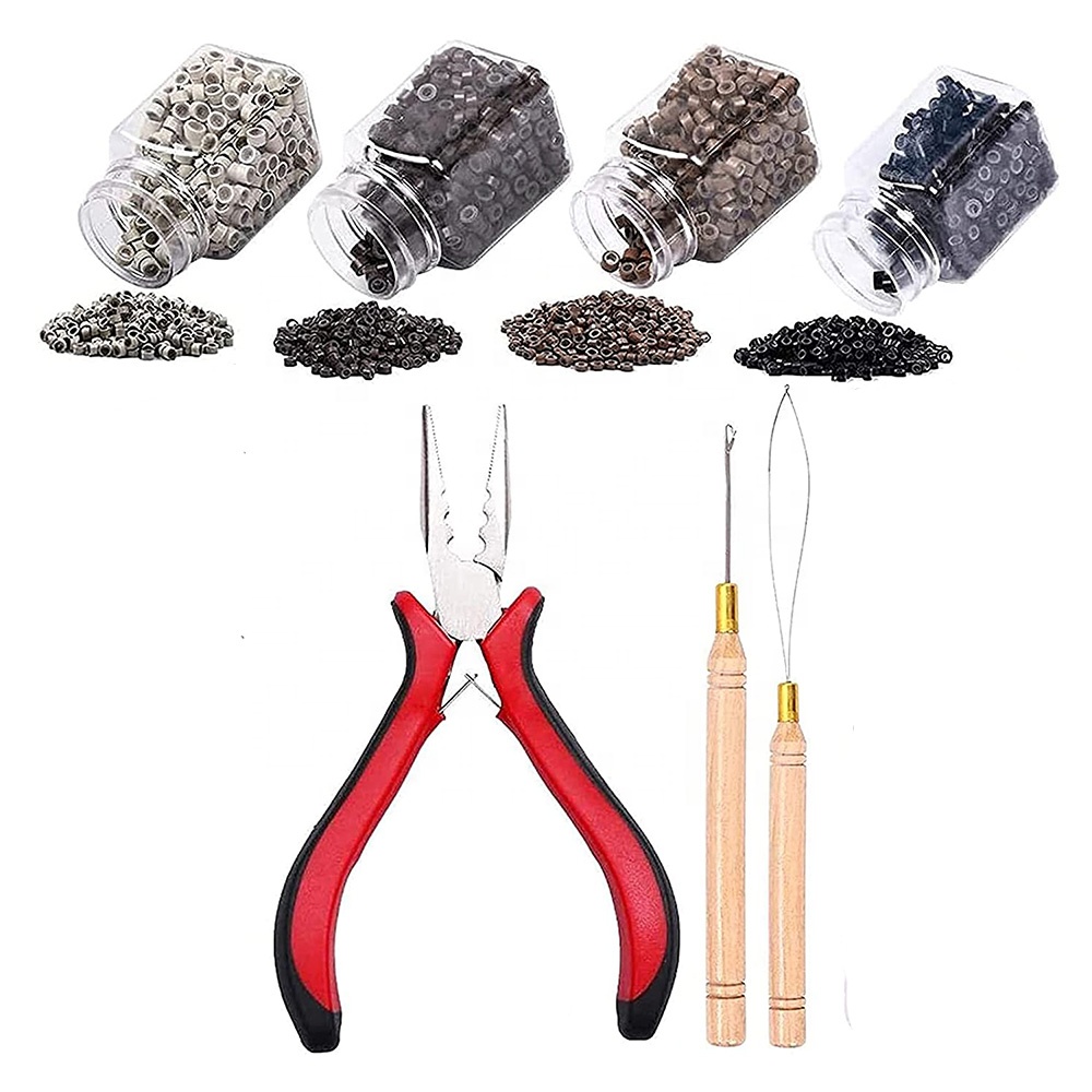 2021 Wholesale Braiding Tools Micro Ring Beads Extensions Pliers Hair Extension Tools
