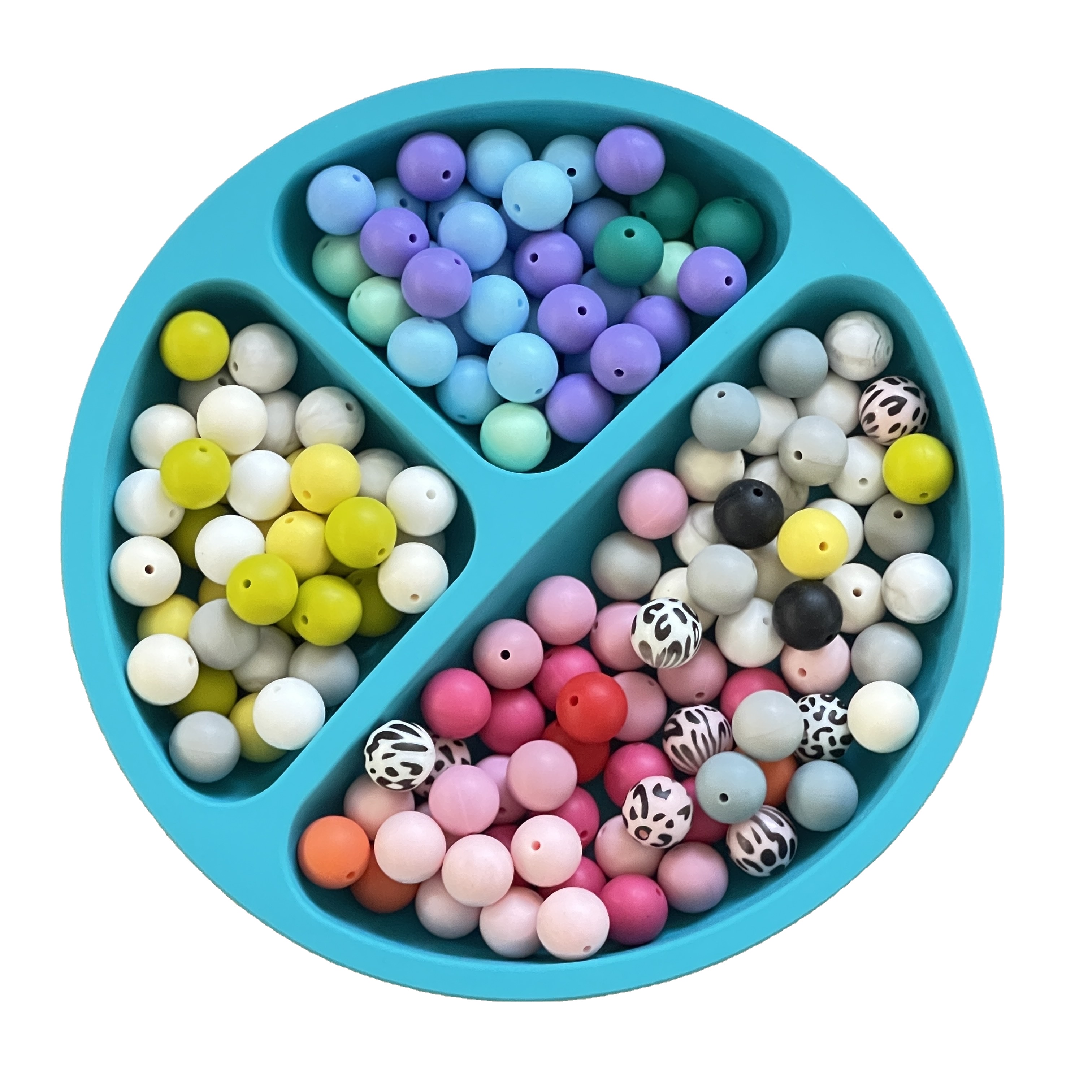 Amazon Best Seller wholesale BPA Free food grade silicone beads for chew teether 15mm Round Bulk