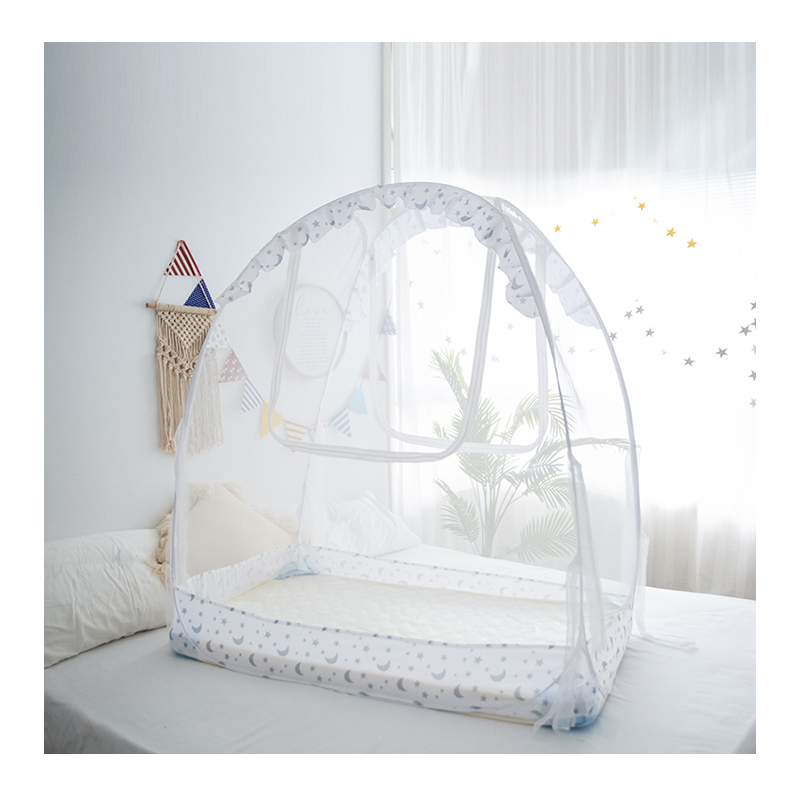 Mongolia Yurt Tent Folding Baby Mosquito Net Bed with Zipper Portable Summer Foldable Baby Sleeping Mosquito Net