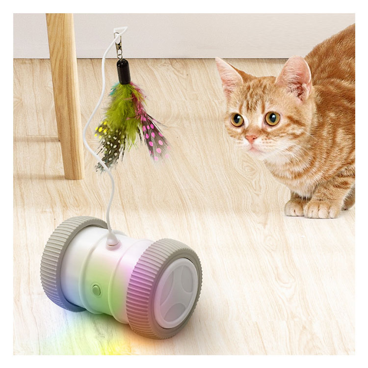 Double Mute Funny Cat Stick Interactive Automatic Funny Cat Stick Toy Color Bite-Resistant Funny Cat Stick