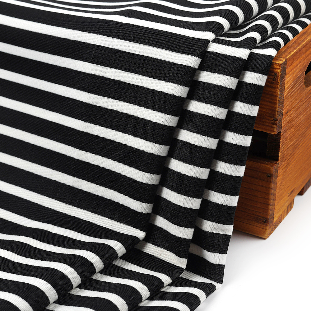 Ponte Roma Fabric Cheap Price Suiting Punto De Jersey Knitted Stripe Ponte Roma Stretch Interlock Fabric for Pants Garment Dress