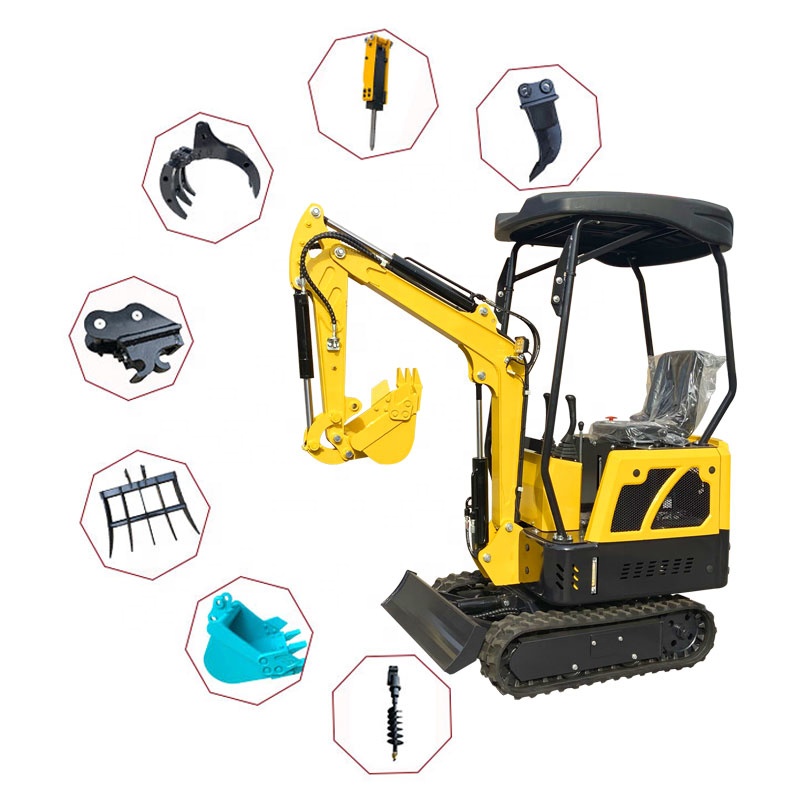 Ретро excavadoras мини escavator 1 тонны машина Электрический гидравлический мини микро на гусеничном ходу гигиенических прокладок мини-экскаватор