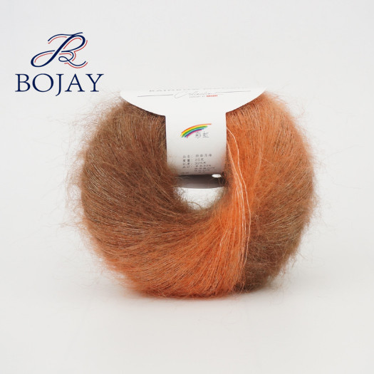 2022 Bojay Wholesale 30% Mohair, 30% wool, 40% acrylic Hand Knitting Crochet Fancy Blended Mohair Yarn for Knitting Sweaters
