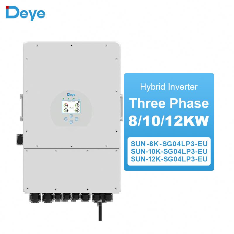 New product hybrid inverter 8kw 10kw 12kw deye 12kw 3 phase hybrid inverter eu