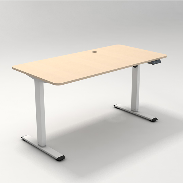 Modern Office Desk Single Motor Height Adjustable Anti Collision Computer Desk Motorized Metal Building