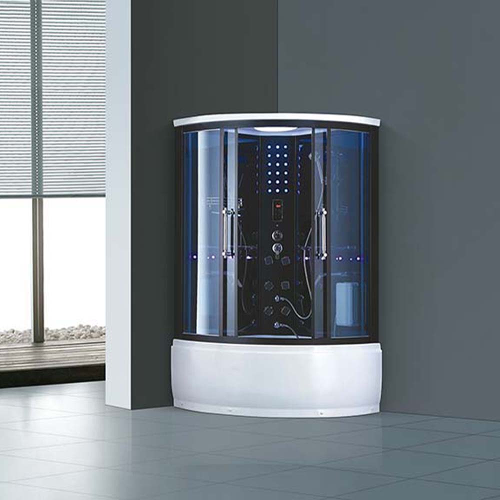 BALISI new design 1.1 meter or 1.3 meter shower enclosed with wet steam and whirlpool bathtub modern design shower cabin