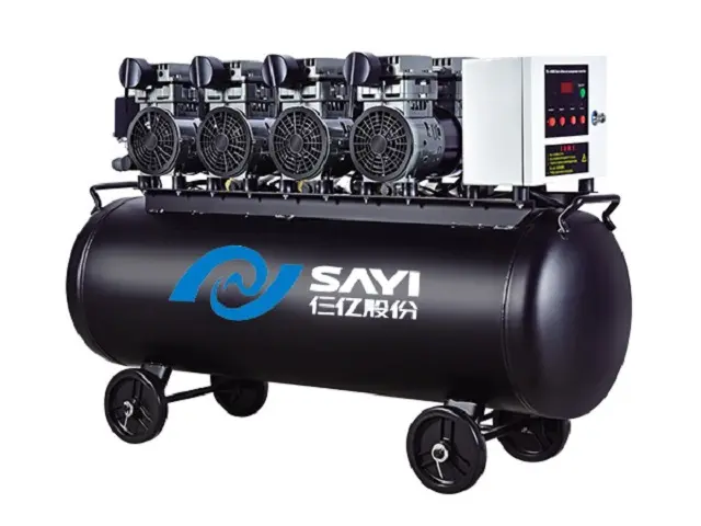 Model SY-800 4/120 Oilless Engine 3200W 1440 Rpm Piston Oil Free 10 Bar Air Compressor With 120l Air Tank