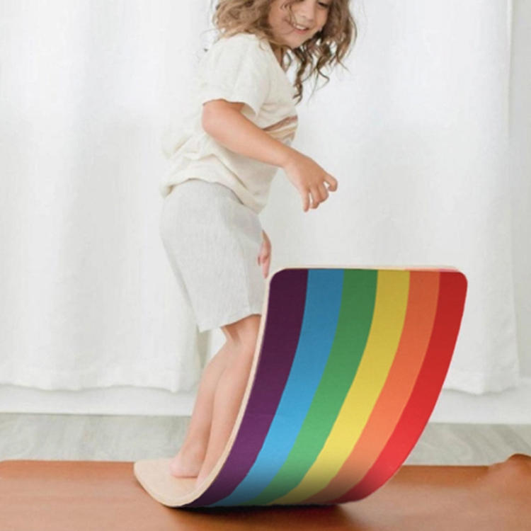 New Products Factory Wholesale Birch Kids Educational Toys Wooden Wobble Balance Board