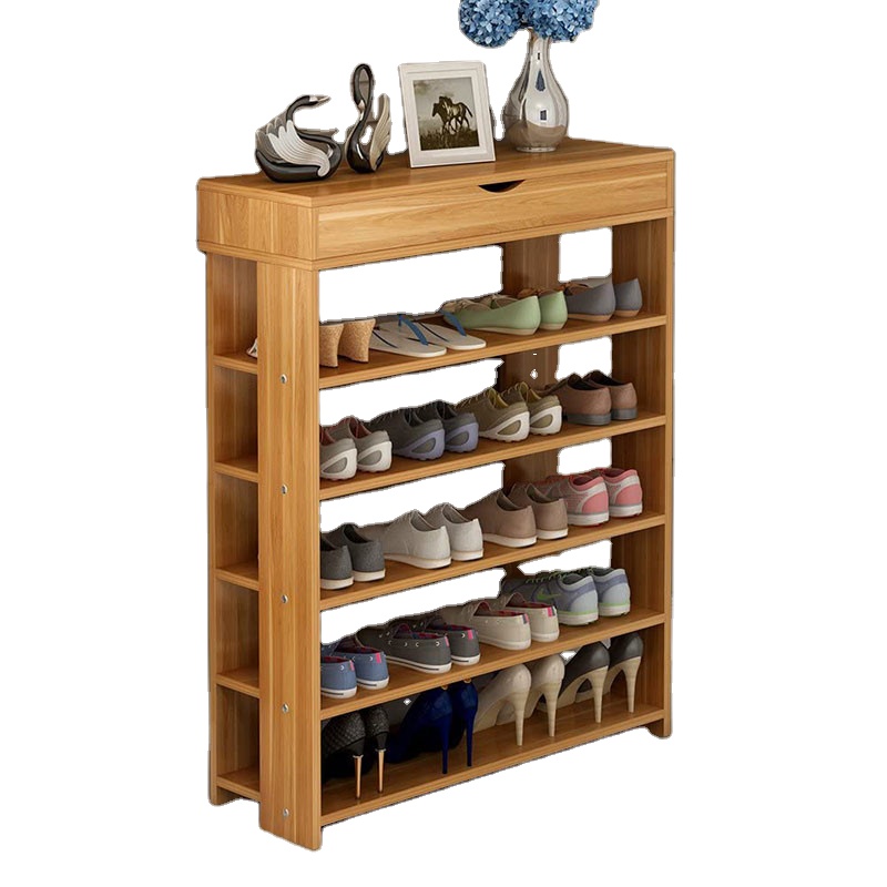 2021 New Design Wooden Shoe Rack Storage display stand living room furniture organizer simple shoe storage cabinet for home