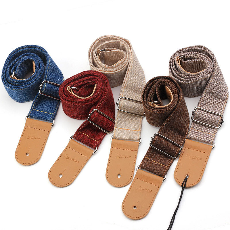 Factory direct selling large stock good quality cotton and hemp guitar strap many types for choice