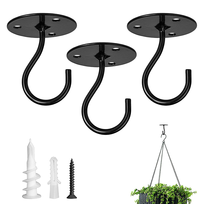 Ceiling Hooks for Hanging Plants - Metal Plant Bracket Iron Wall Mount Lanterns Hangers for Bird Feeders, Lanterns, Wind Chimes