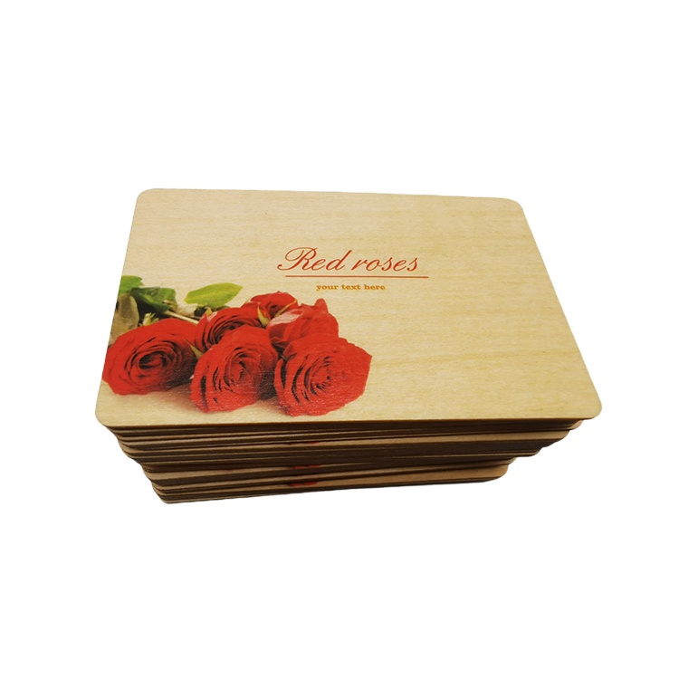 Custom Engraving Greeting Wooden Weeding Invitation Visiting Card