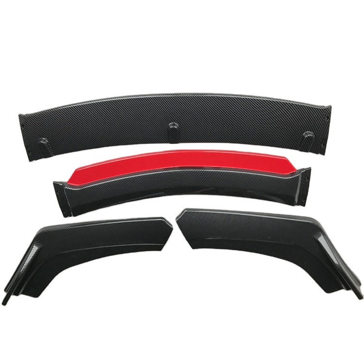 Automobile parts ABS wear-resistant anti-collision bright black three-section front shovel front bumper protection lip