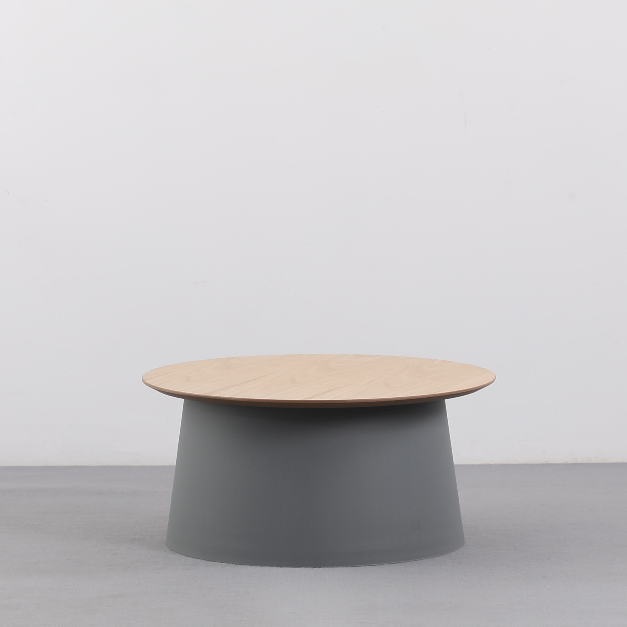 Home Living Room Bedroom Furniture Round Modern Storage Wood Top Coffee Side Table with plastic base