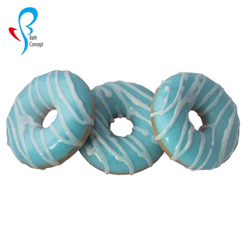Wholesale price natural organic bubble zest bath soap parfumed colorful doughnut shape baby bath soap