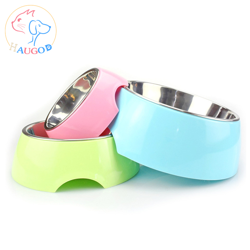 Manufacturer wholesale multi-colors pet bowl 2021 design stainless steel pet bowl