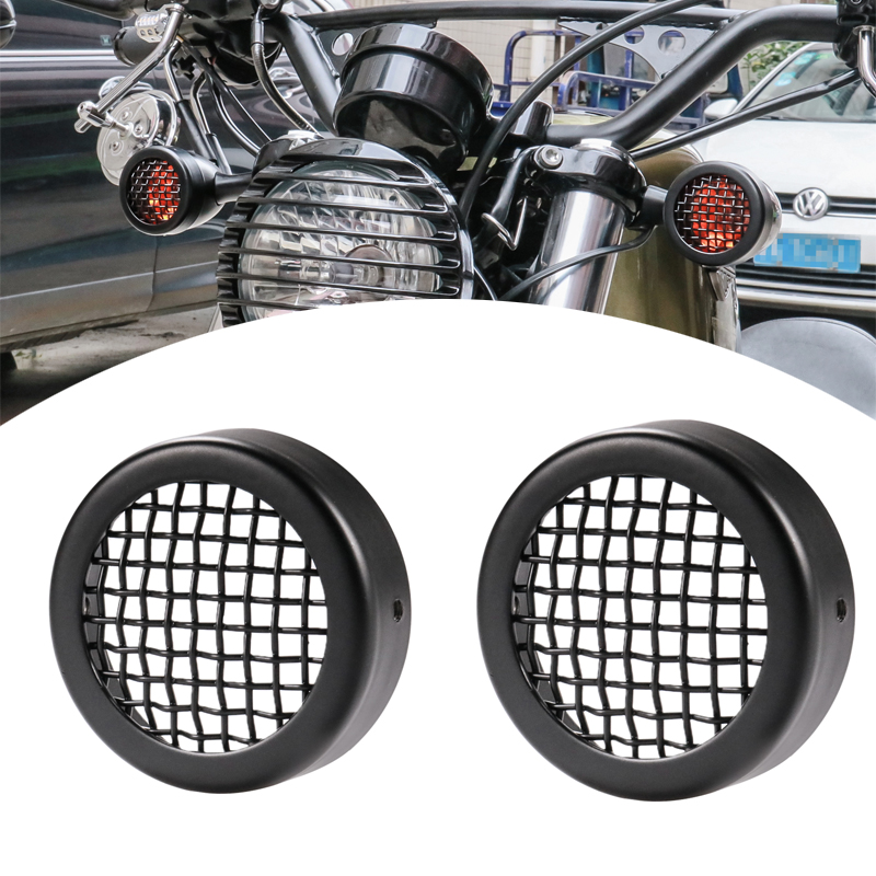 2PCS Motorcycle Turn Signal Light Grill Directions Light Winker lights Protector Cover For Harley 883 X48 1200XL