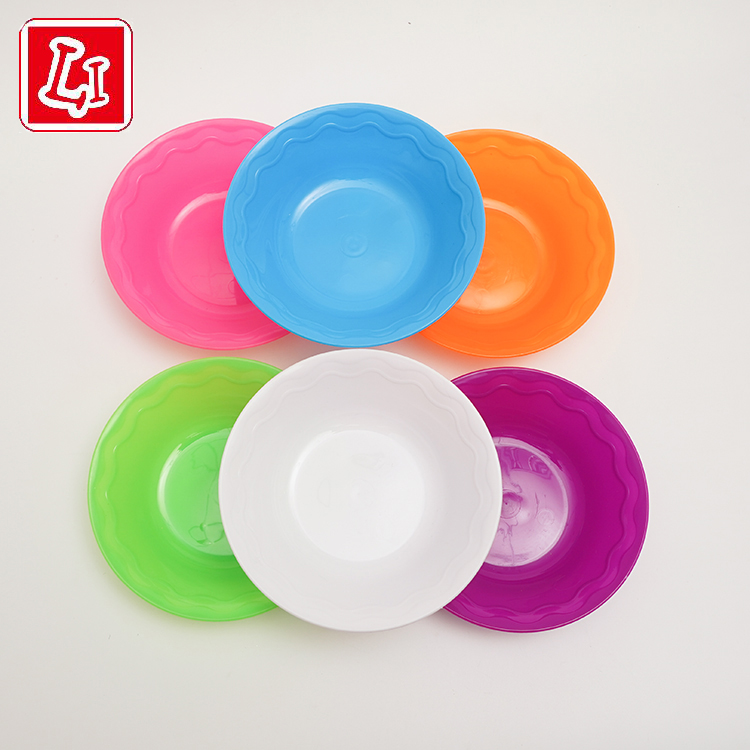 Colorful plastic bowl with lace pattern storage bowl available in a variety of colors
