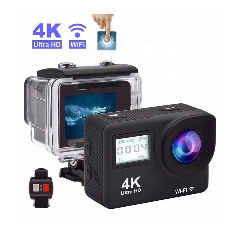 HD 4K Action Cam go pro 12MP Digital Camera action & sports camera with remote control 2 Displays