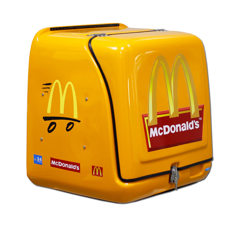 166L Large Capacity Fiberglass Reinforced Plastics Motorcycle Food And Pizza Delivery Insulated Box