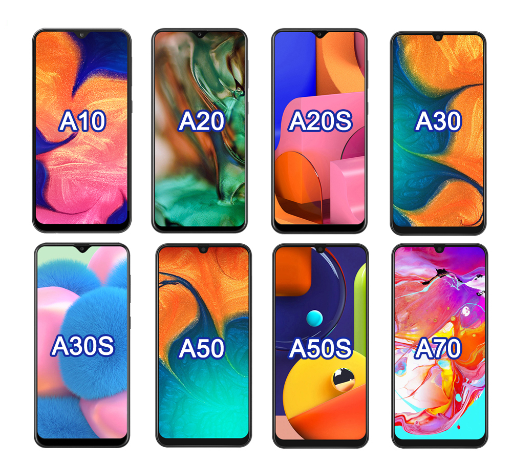 Quality Mobile phone lcds for Samsung A02 A02s A10 A10s A10e A11 A12 A20 A20s A30 A30s A40 A50 A51 A60 A70 LCD digitizer Screen