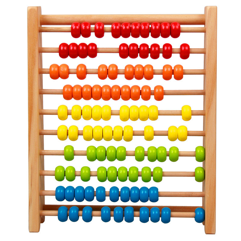 Wooden rainbow solid wood arithmetic math game tool Educational preschool children toys