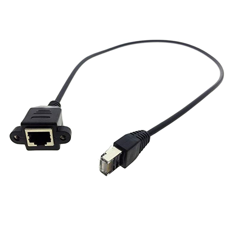 Винтовое крепление для панели Ethernet LAN Сетевой Удлинительный кабель с винтами Rj45 штекер-гнездо LBT оптовая продажа Высокое качество 60 см 0,044 кг