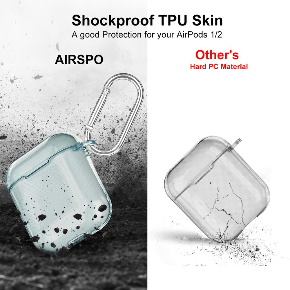 Прозрачный защитный чехол для Airpods, противоударные Чехлы для беспроводных Bluetooth-наушников
