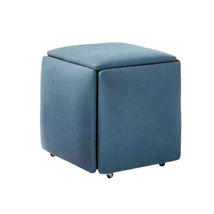 Modern living room furniture leather stool economical folding magic cube combinat ottoman pouf