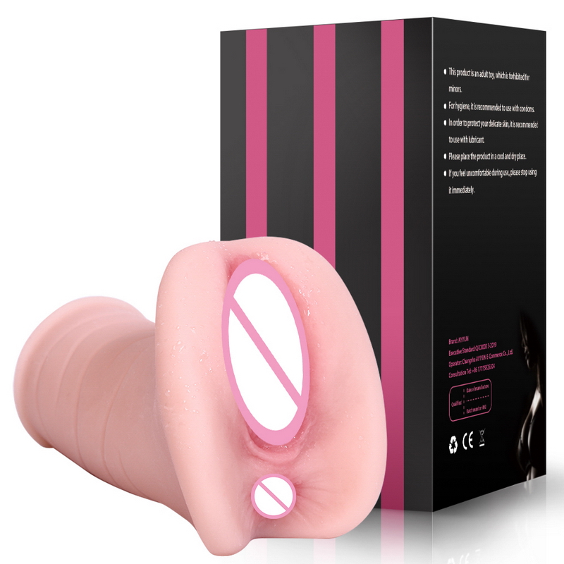 AJDOLL 100% силиконовые мужские мастурбаторы киска, реалистичный мастурбатор, Реалистичная вагинальная Анальная секс-игрушка для мужской мастурбации
