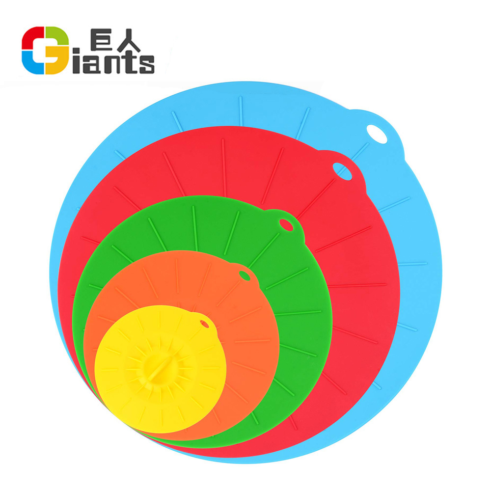China Supplier Eco Friendly set of 5 silicone pot lid