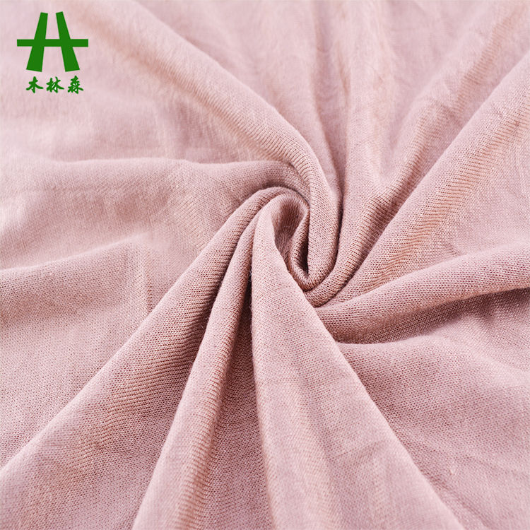 Mulinsen Textile твердый окрашенный трикотаж OE вискоза Джерси ткань для одежды