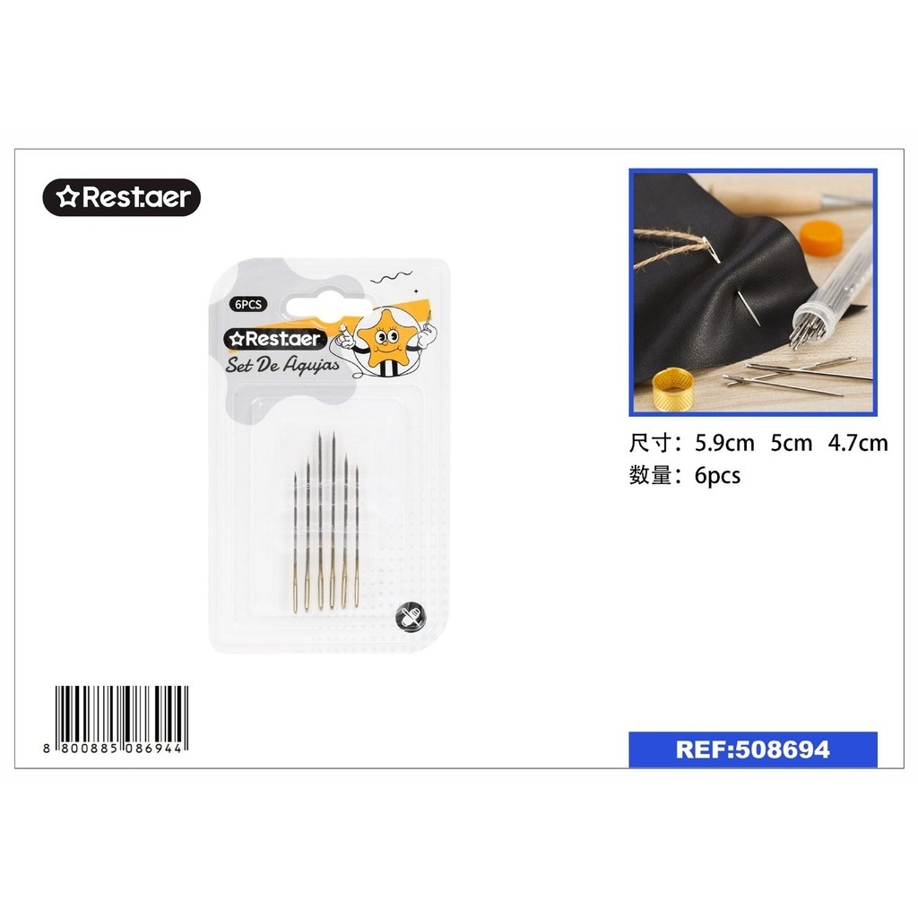 6pcs Sewing Needles for Crafts and Home Sewing
