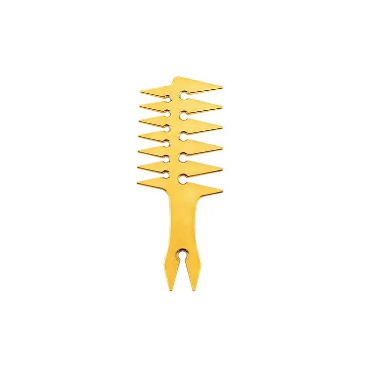 Barber Electroplating Oil Head Comb Wide Tooth Pointed Hair Comb for Men