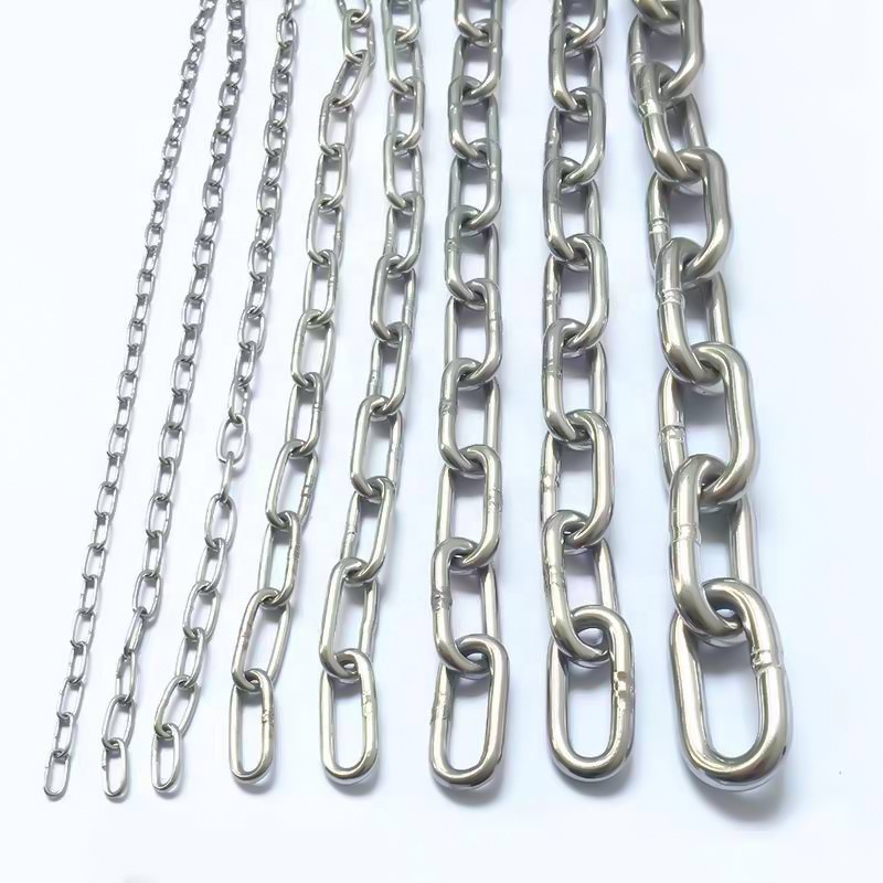 Factory sales 201/304/316 low price stainless steel chains