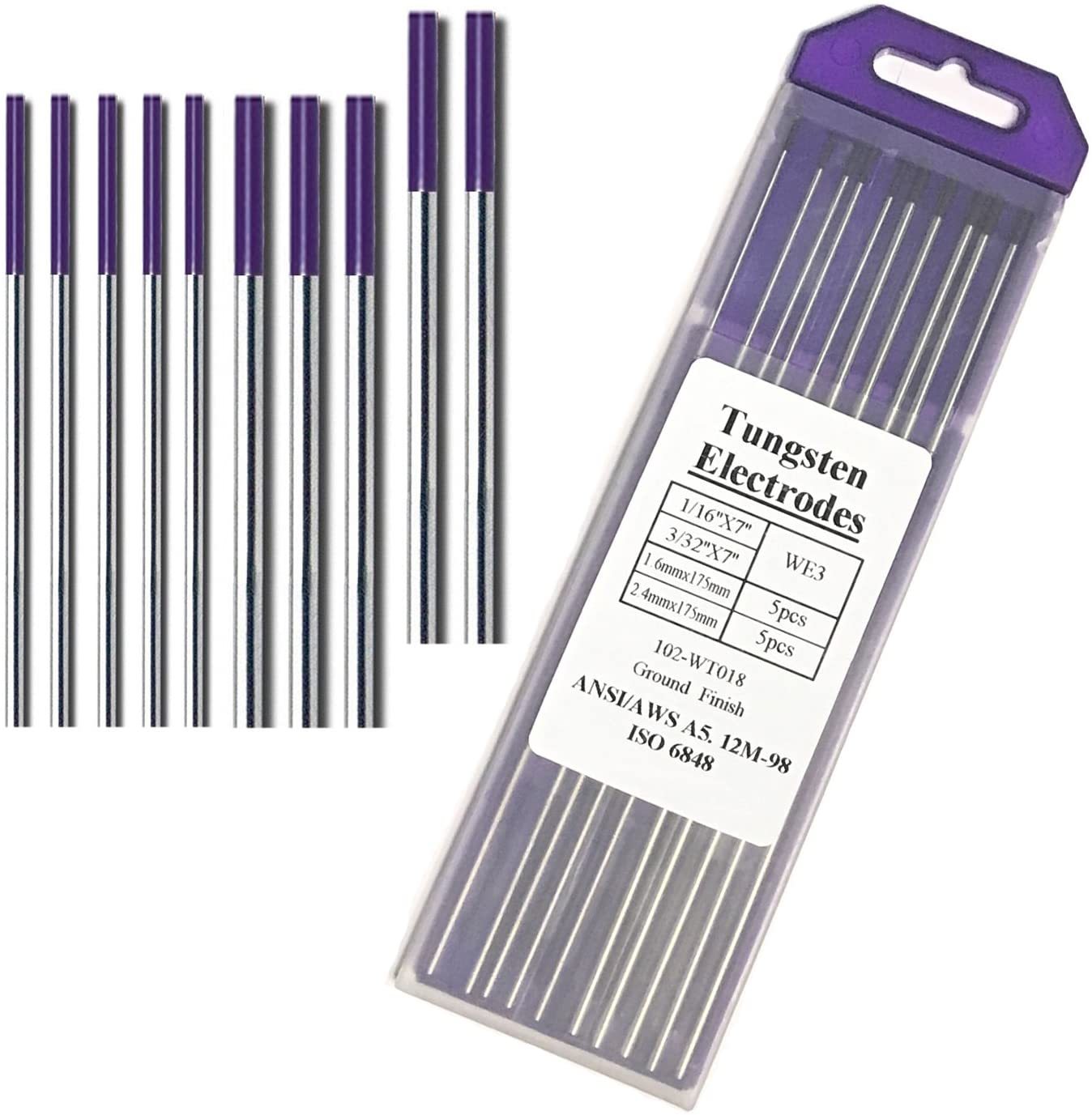 Tig Welding Rod, Tungsten Electrode 175mm for Welding Sheet Stainless Steel, Aluminum and Alloy Products