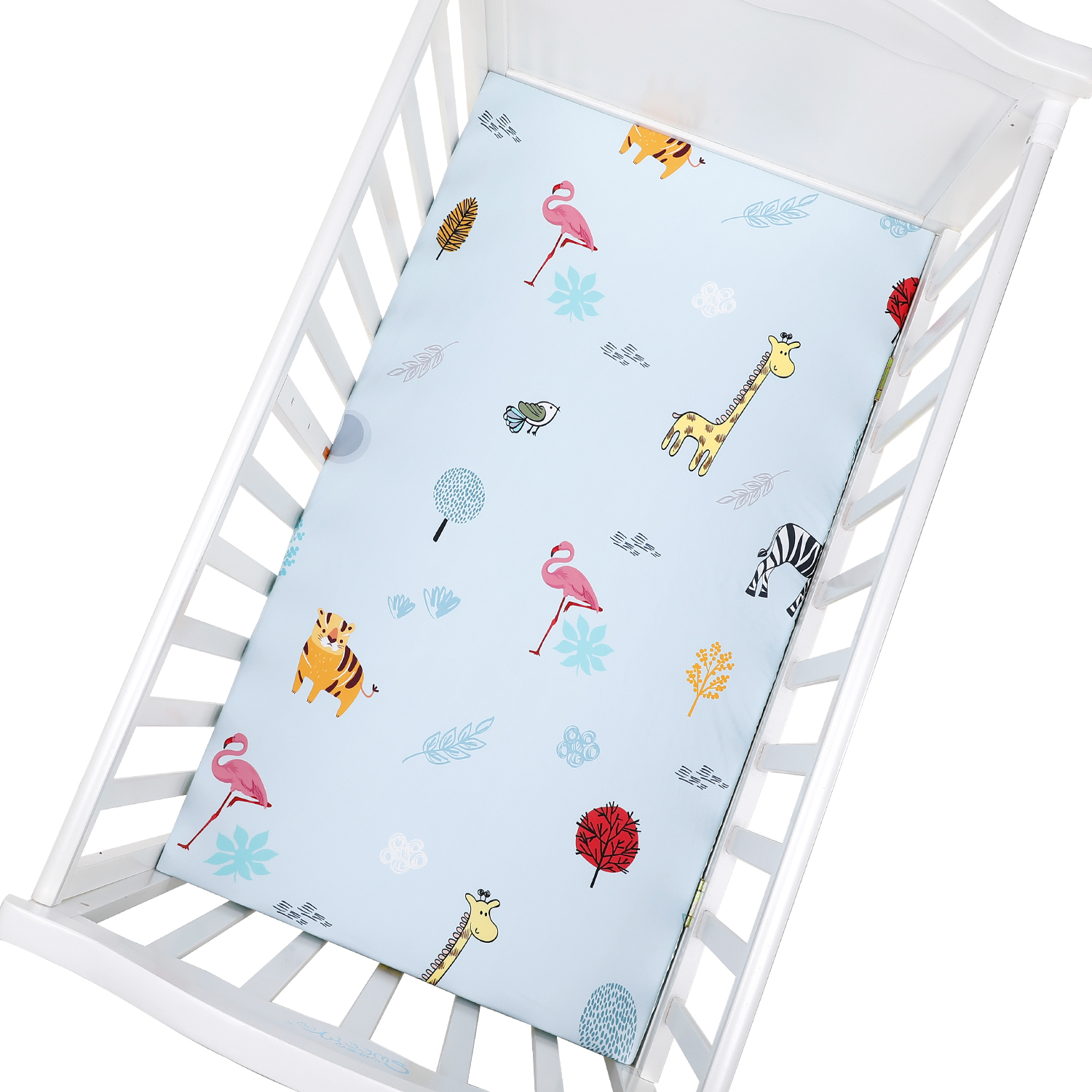 Fitted crib sheet baby custom print kids bed sheet